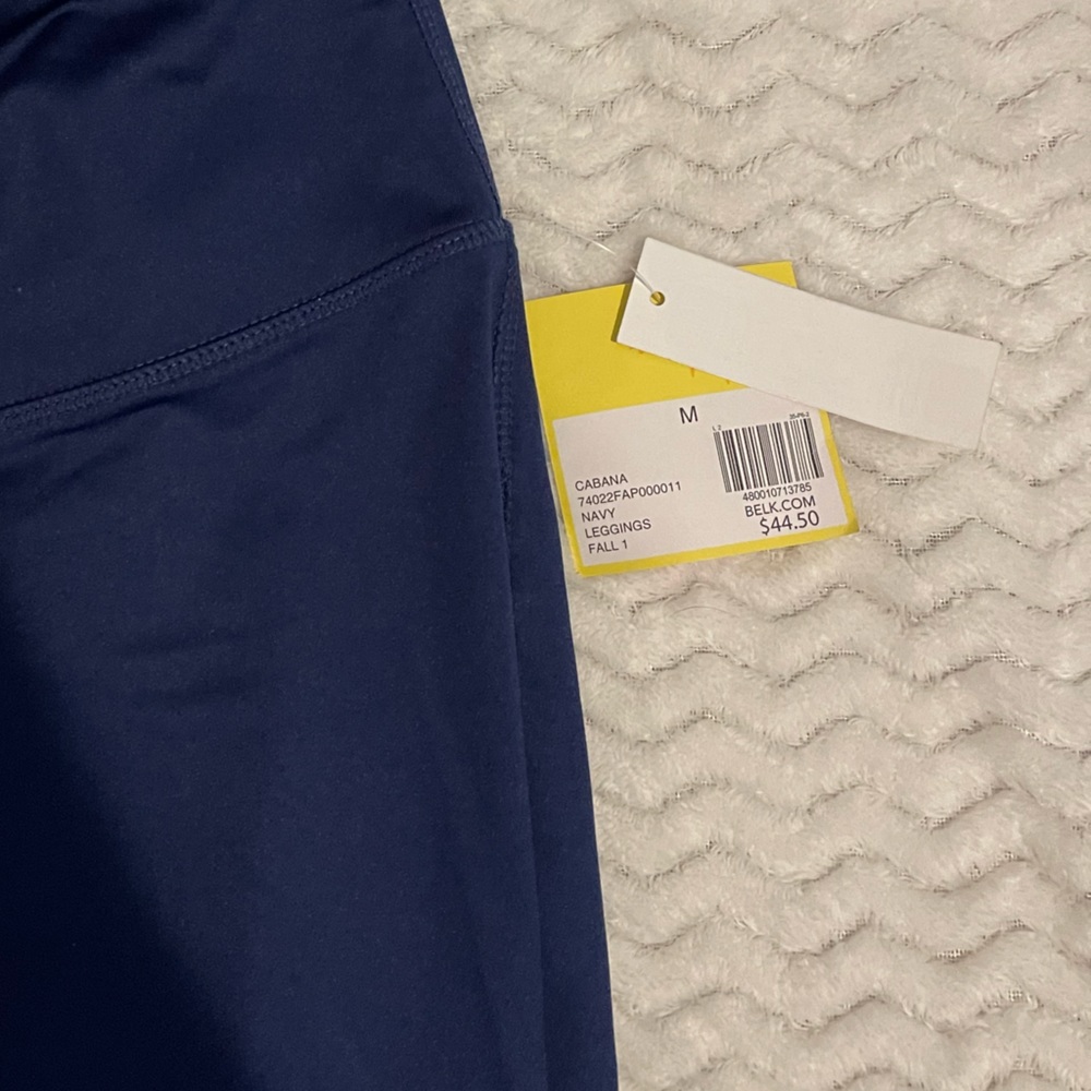 NWT - Cabana by Crown & Ivy Athletic Navy Leggings - Picture 4 of 4